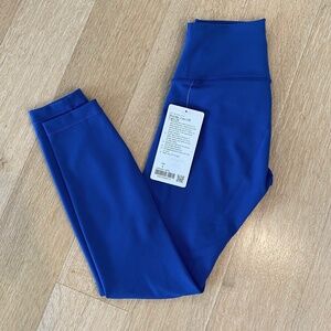 Lululemon WUNDER TRAIN HR 25" Regatta Blue RGTB LW5CQDS Leggings Size 4